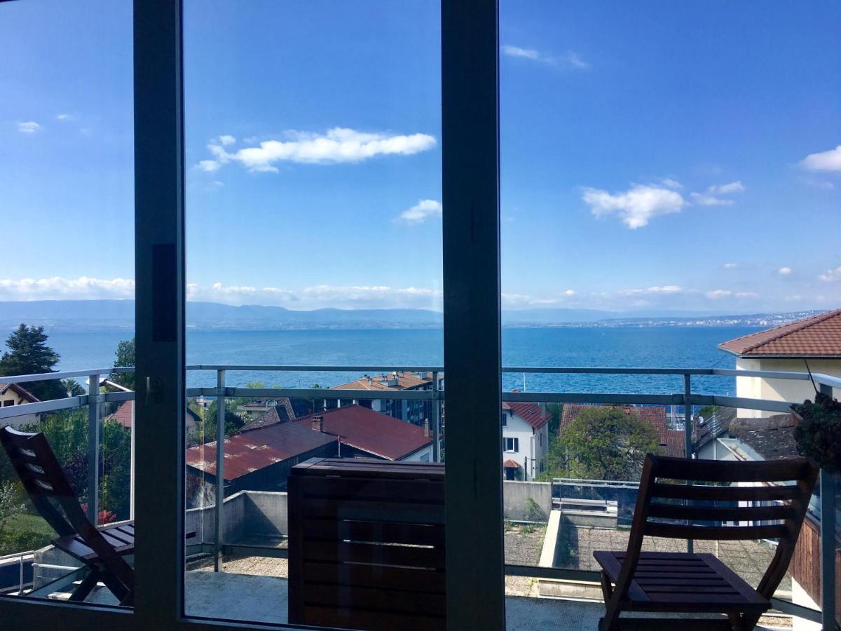 Vue lac Panoramique Apartamento Évian-les-Bains Exterior foto